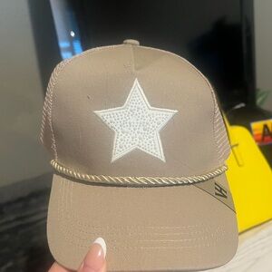 Tan Cap with Star Design